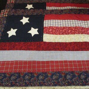 Set of 4 Patriotic Multicolor Quilted Placemats